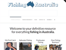 Tablet Screenshot of fishingaustralia.com.au